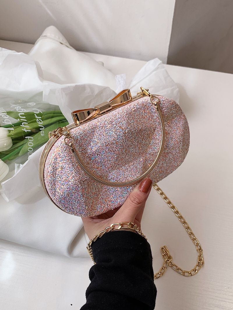 Mini Glitter Chain Box Bag