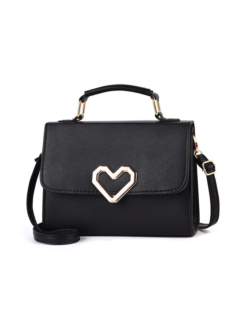 Minimalist Metal Decor Flap Square Bag