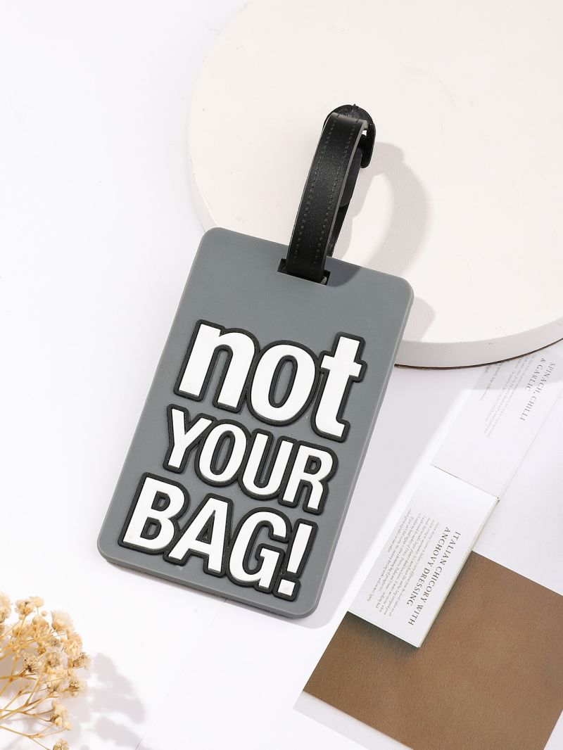 Letter Graphic Luggage Tag