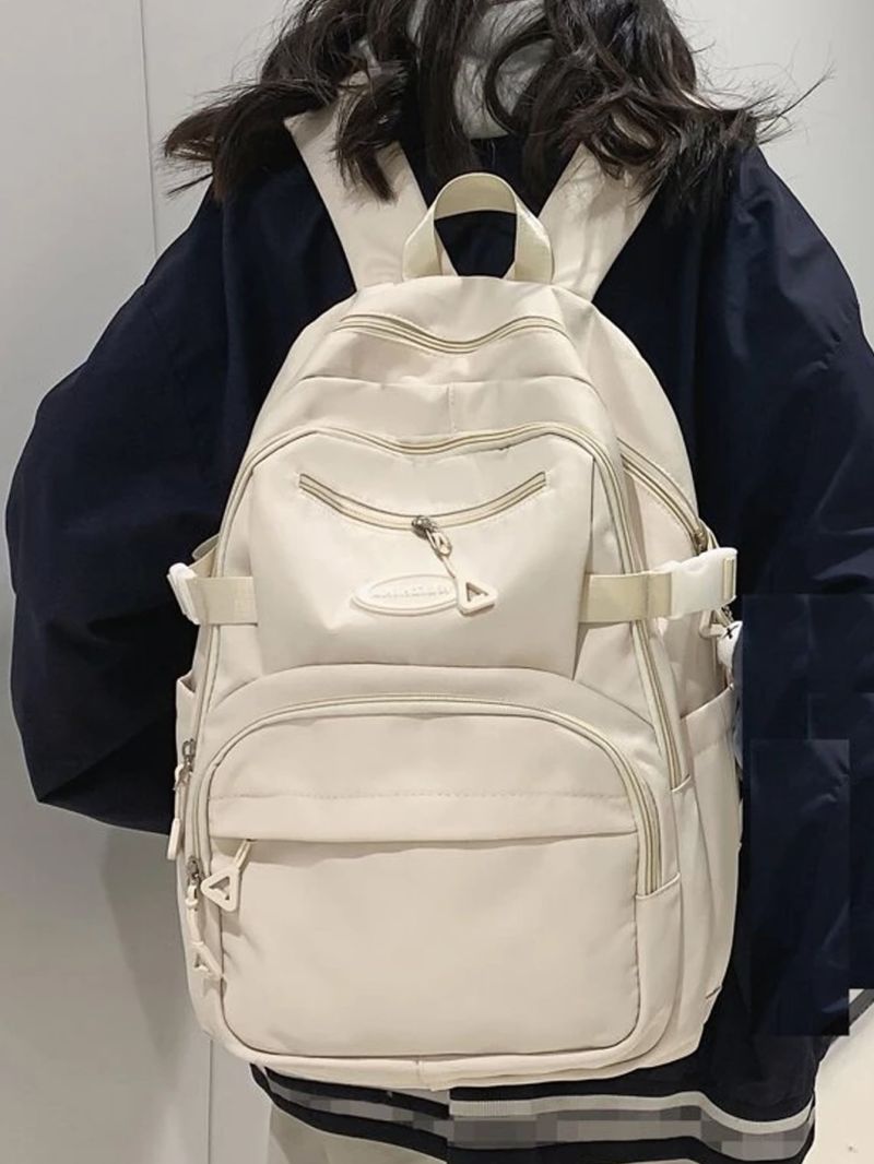 Letter Patch Decor Classic Backpack