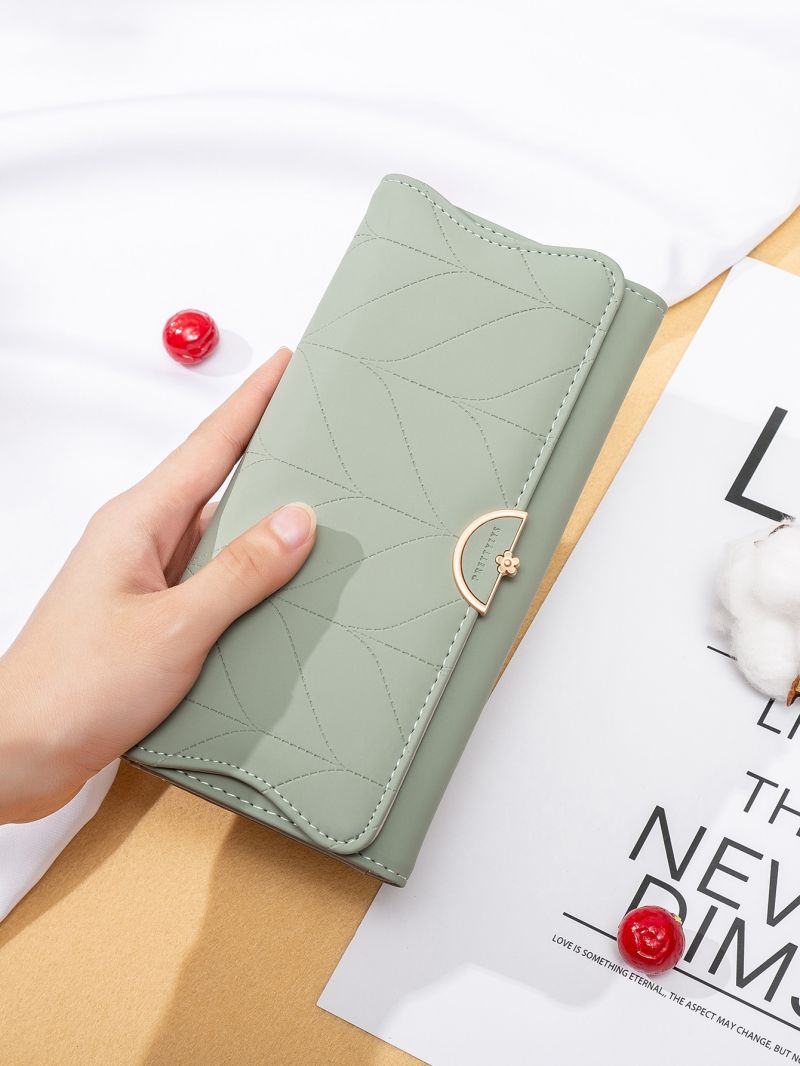 Minimalist Metal Decor Long Wallet