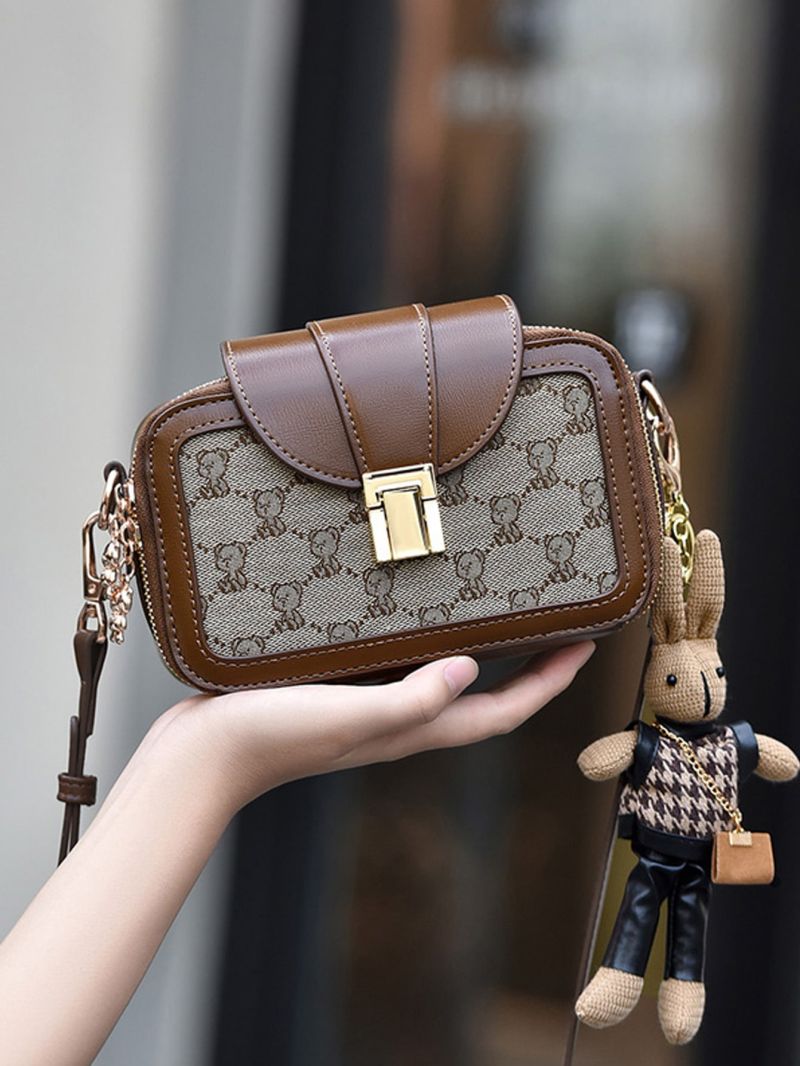 Mini Letter Graphic Square Bag With Bag Charm