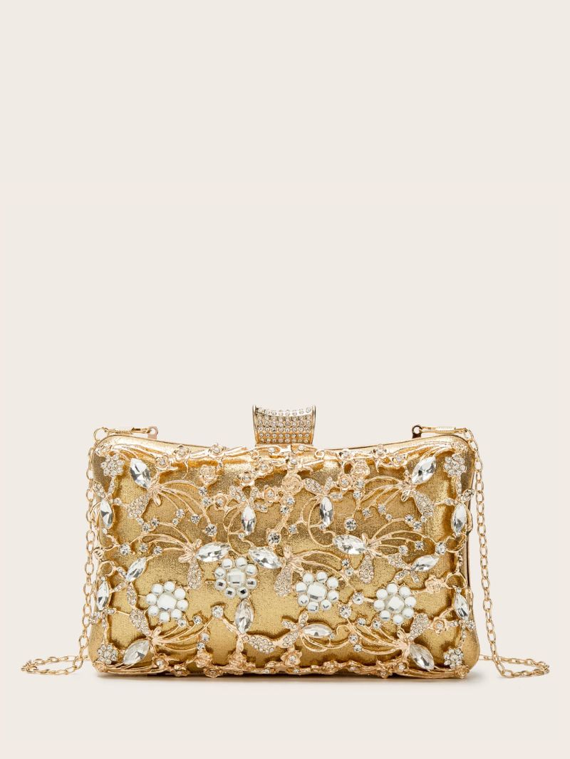 Mini Rhinestone Decor Chain Evening Bag