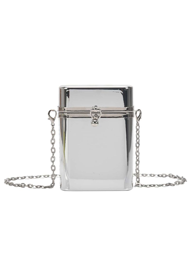 Mini Metallic Chain Box Bag