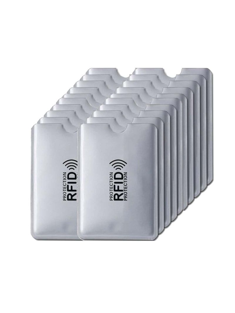 20pcs Aluminium Anti Rfid Card Holder NFC Blocking Reader Lock Id Bank Card Holder Case Protection