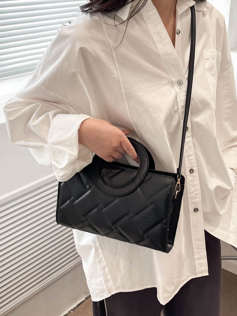 Minimalist Embossed Square Bag