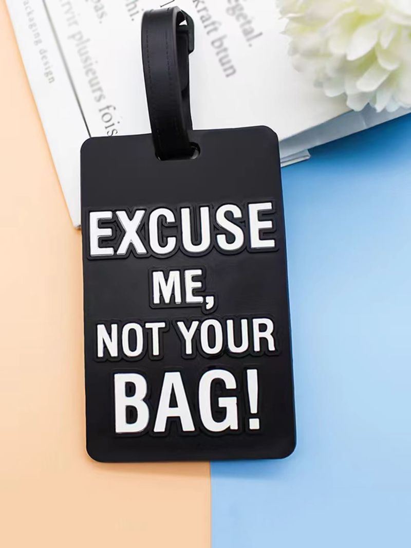 Letter Graphic Luggage Tag