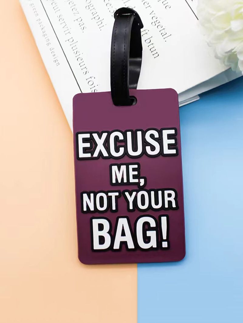 Slogan Graphic Luggage Tag