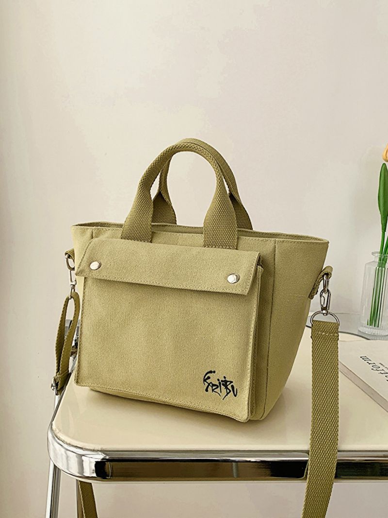 Graphic Canvas Shopper Bag