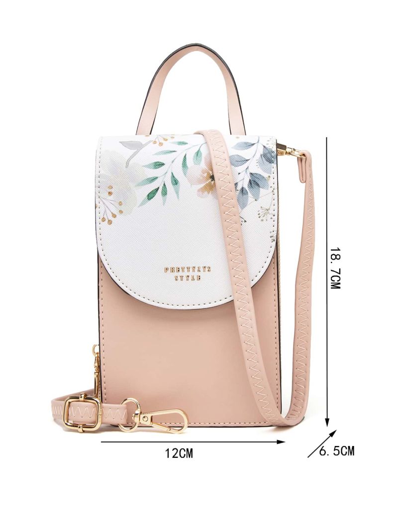 Letter & Flower Graphic Phone Wallet