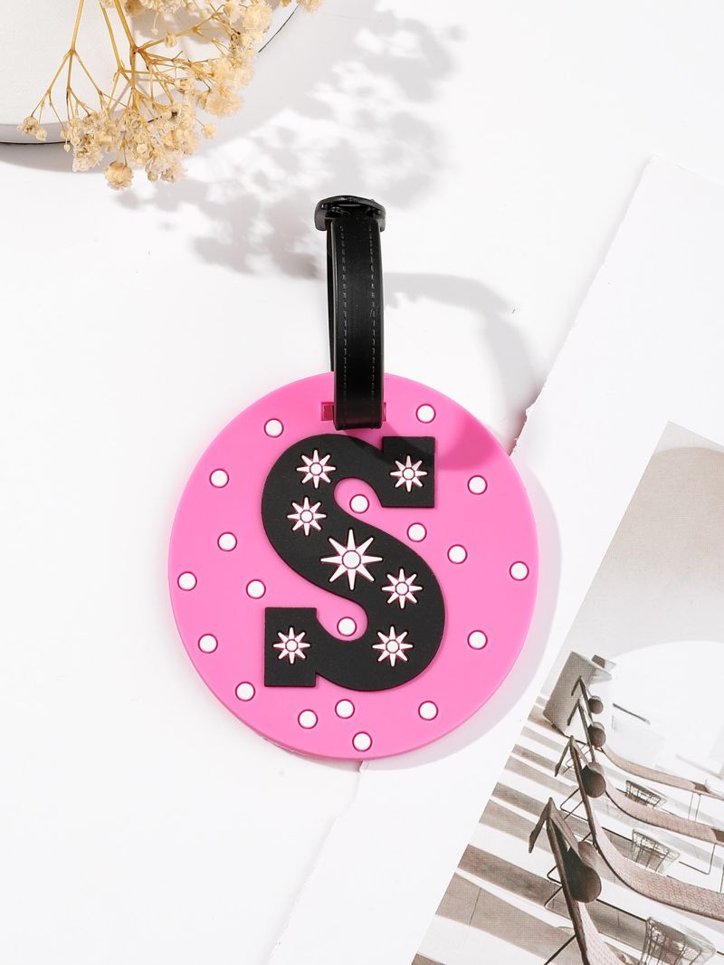 Letter Graphic Luggage Tag