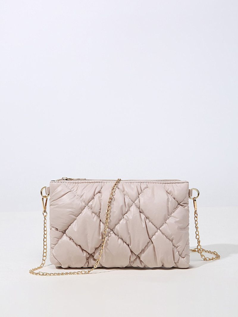 Mini Quilted Pattern Chain Square Bag