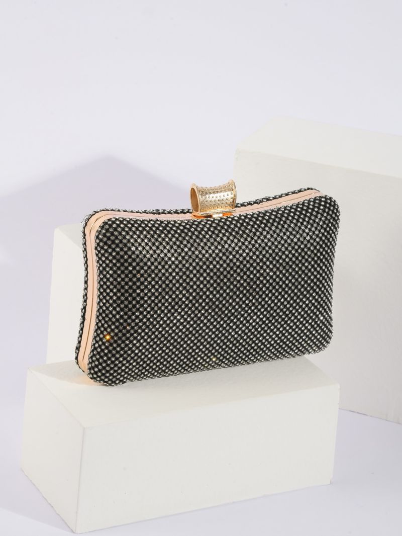 Mini Rhinestone Decor Chain Box Bag