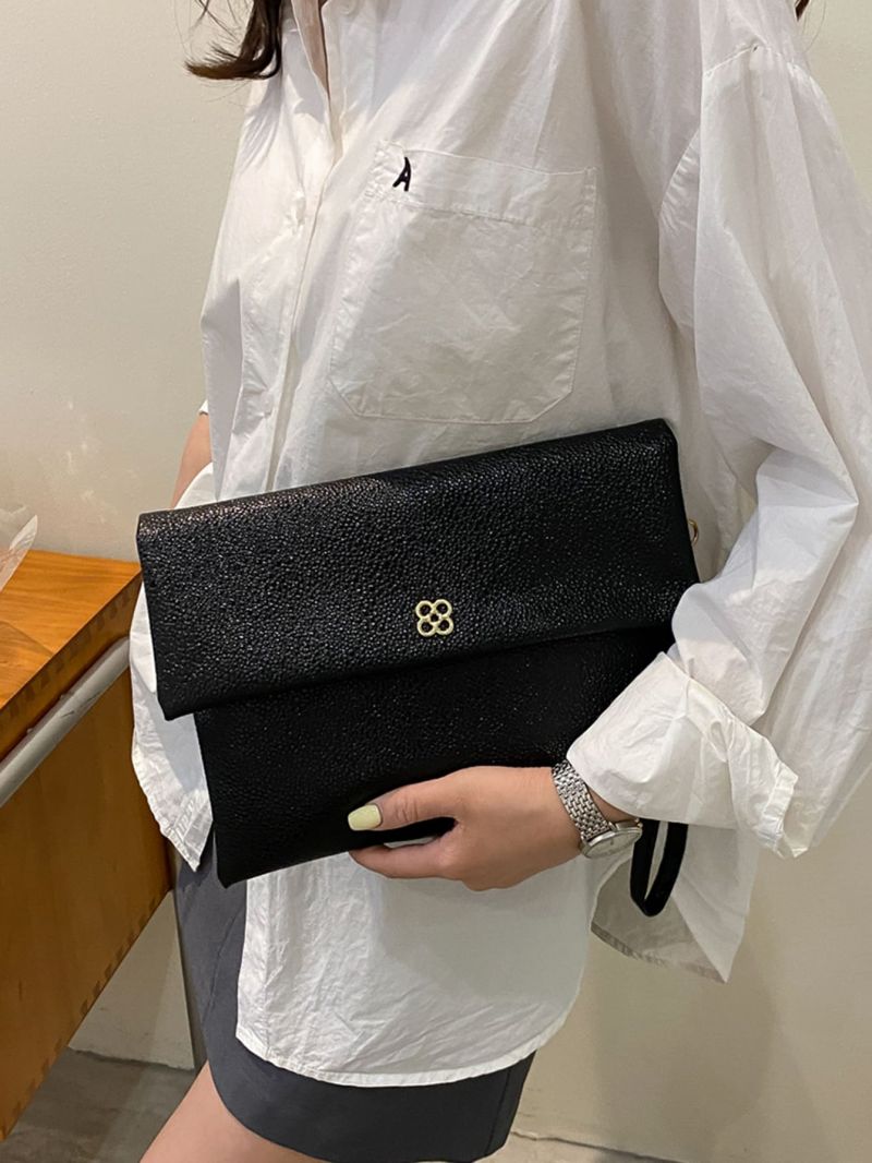 Mini Litchi Embossed Flap Square Bag