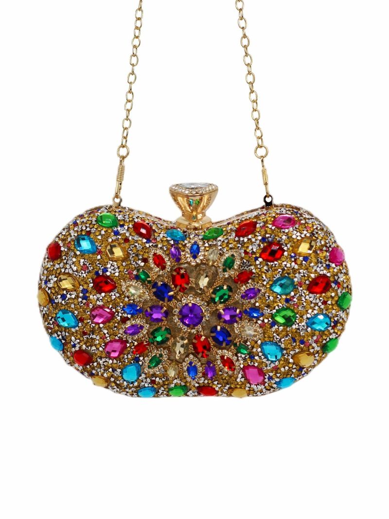 Rhinestone Decor Box Bag
