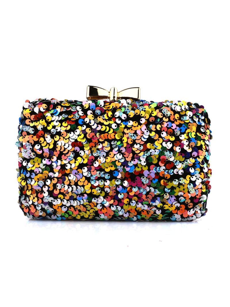Mini Sequin & Bow Decor Box Bag