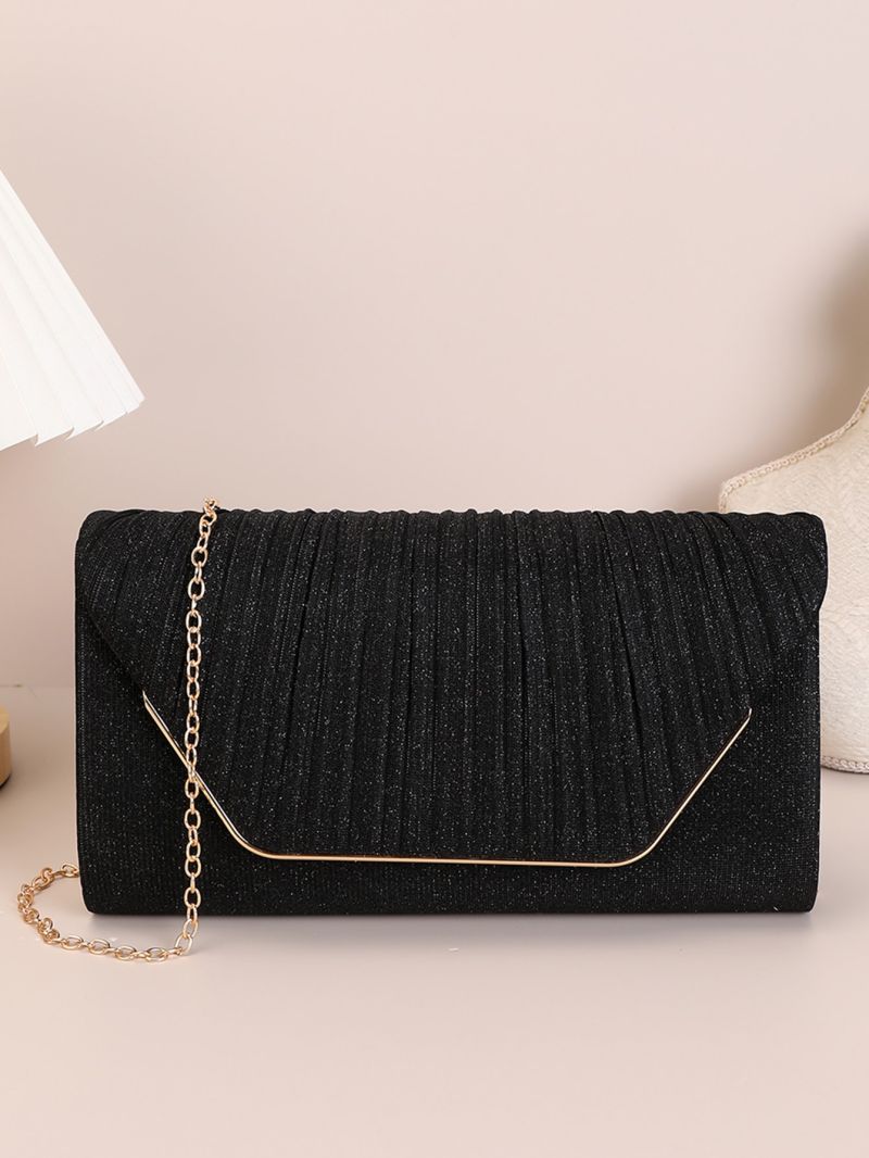 Glitter Flap Chain Envelope Bag