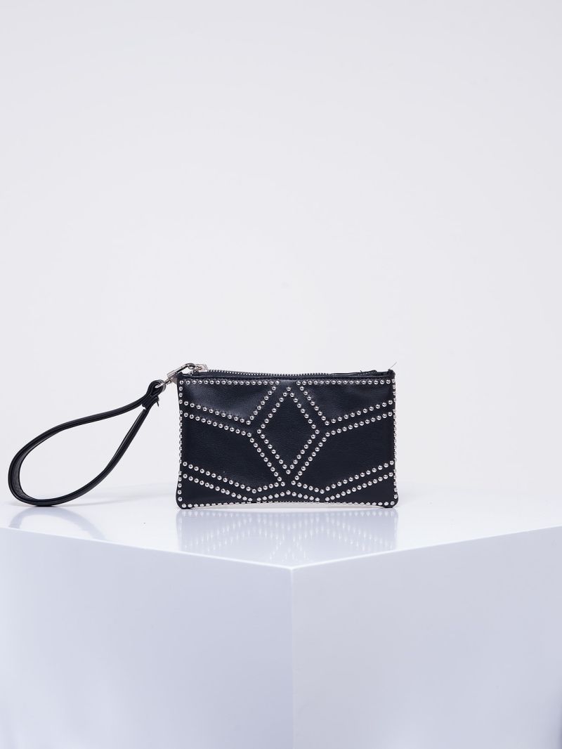 Studded Decor Clutch Bag