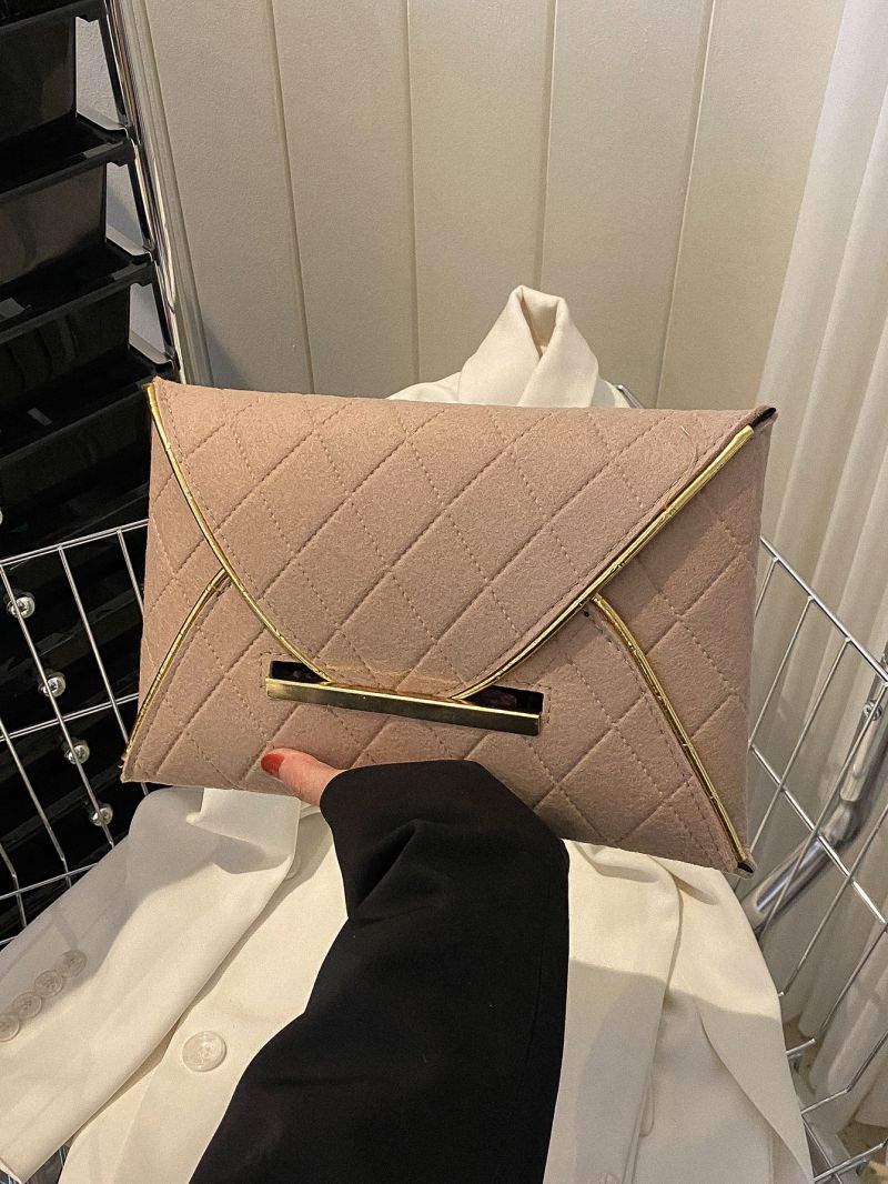 Stitch Detail Contrast Binding Envelope Bag