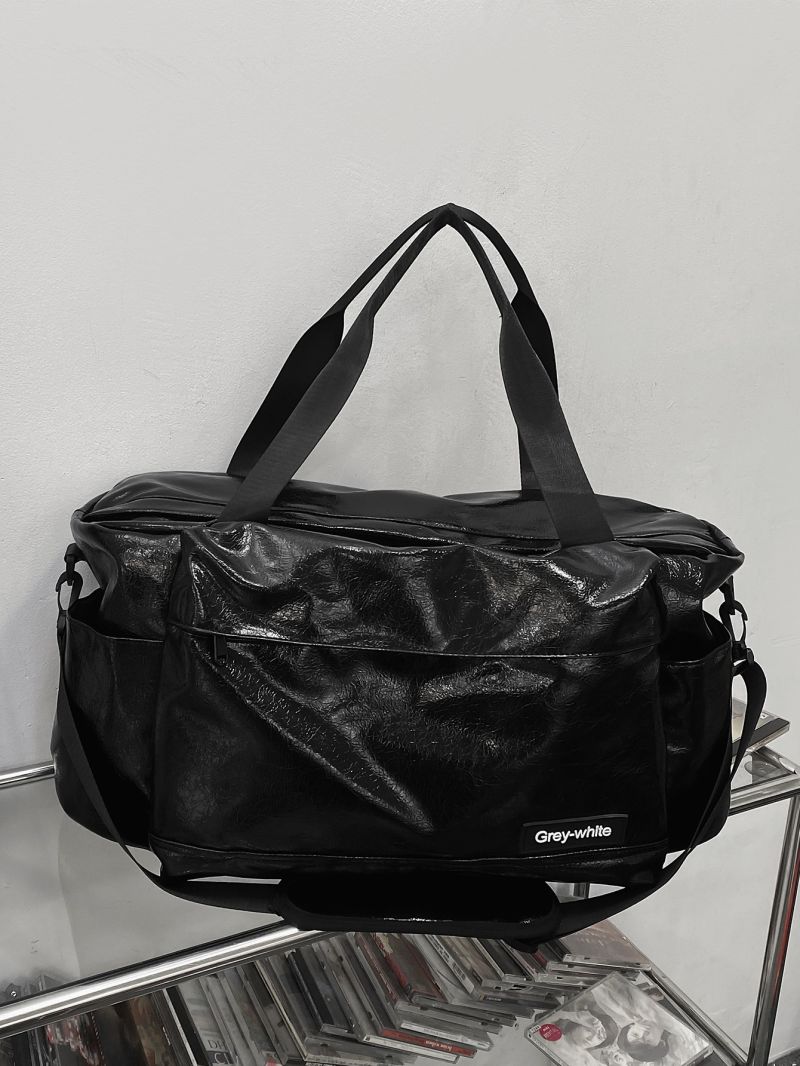 Letter Patch Decor Travel Bag