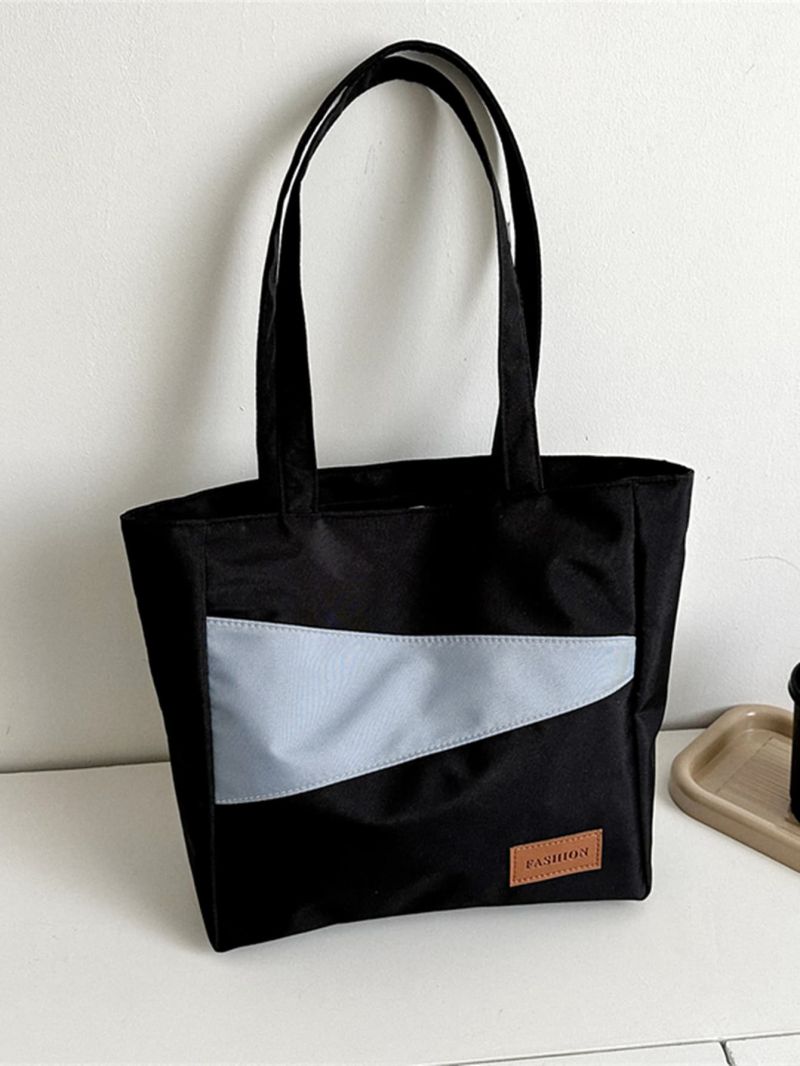 Letter Patch Decor Shopper Bag