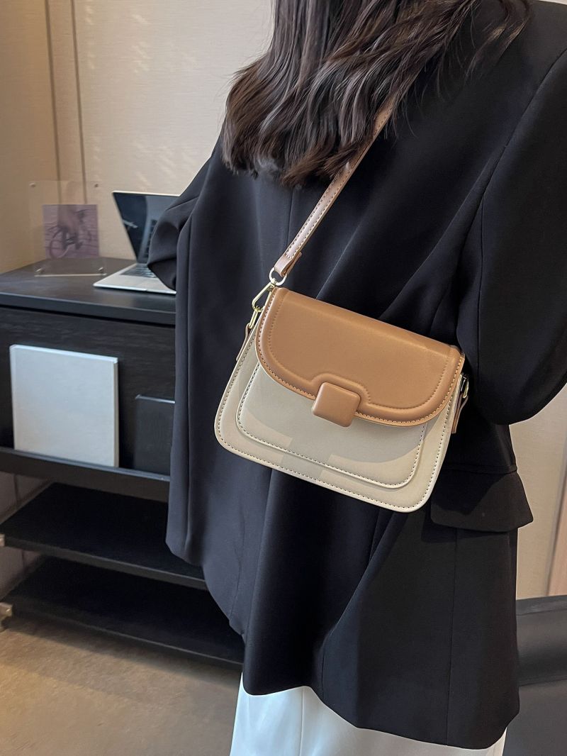 Mini Two Tone Flap Square Bag