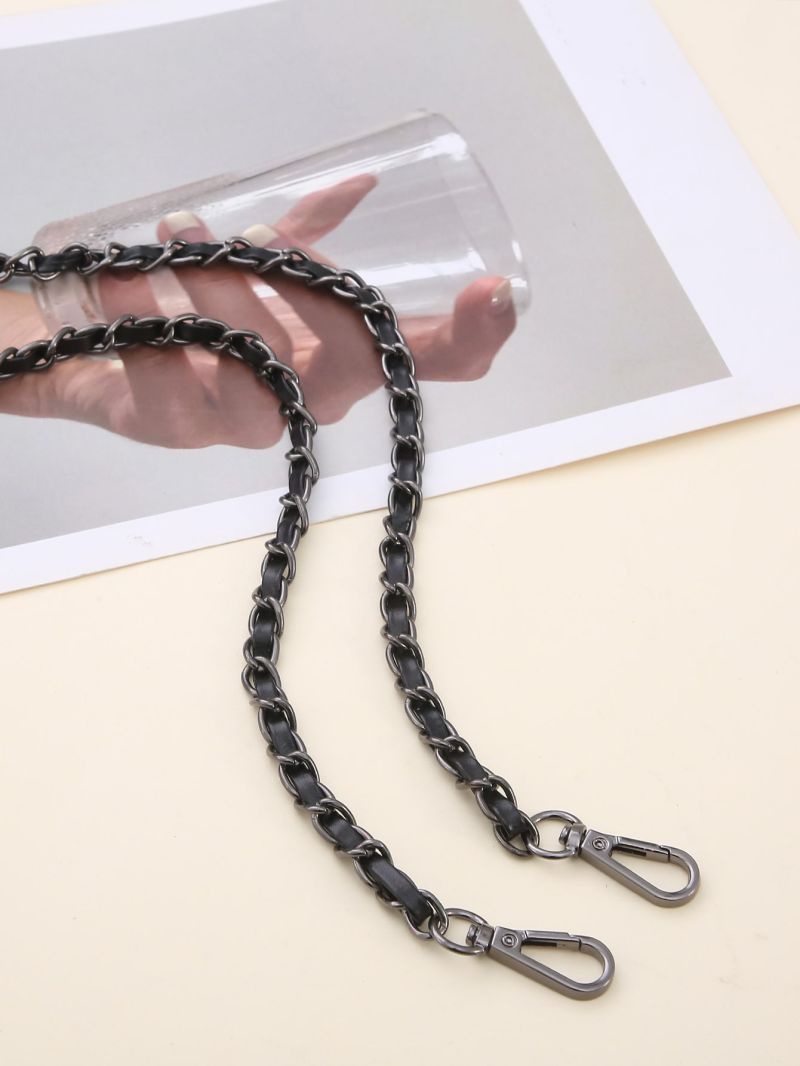 DIY Black Purse Handle 11mm Replacement Metal Shoulder Crossbody Bag Chain Strap