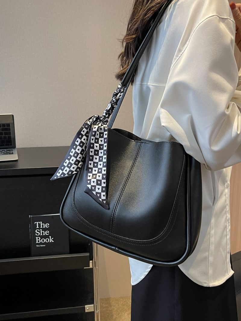 Twilly Scarf Decor Shoulder Tote Bag