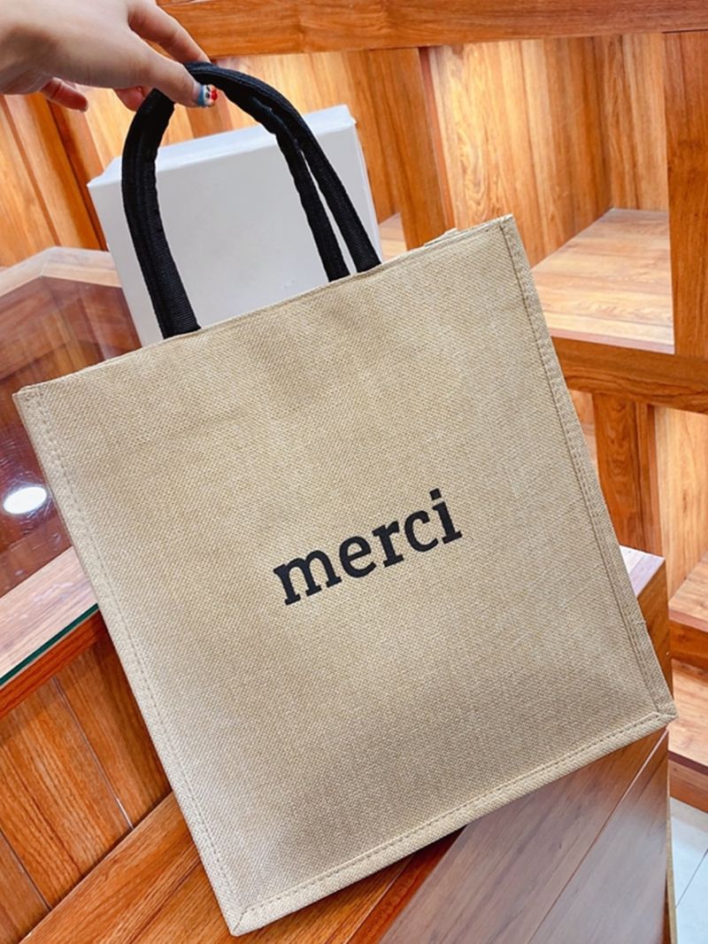 Letter Graphic Shopper Bag