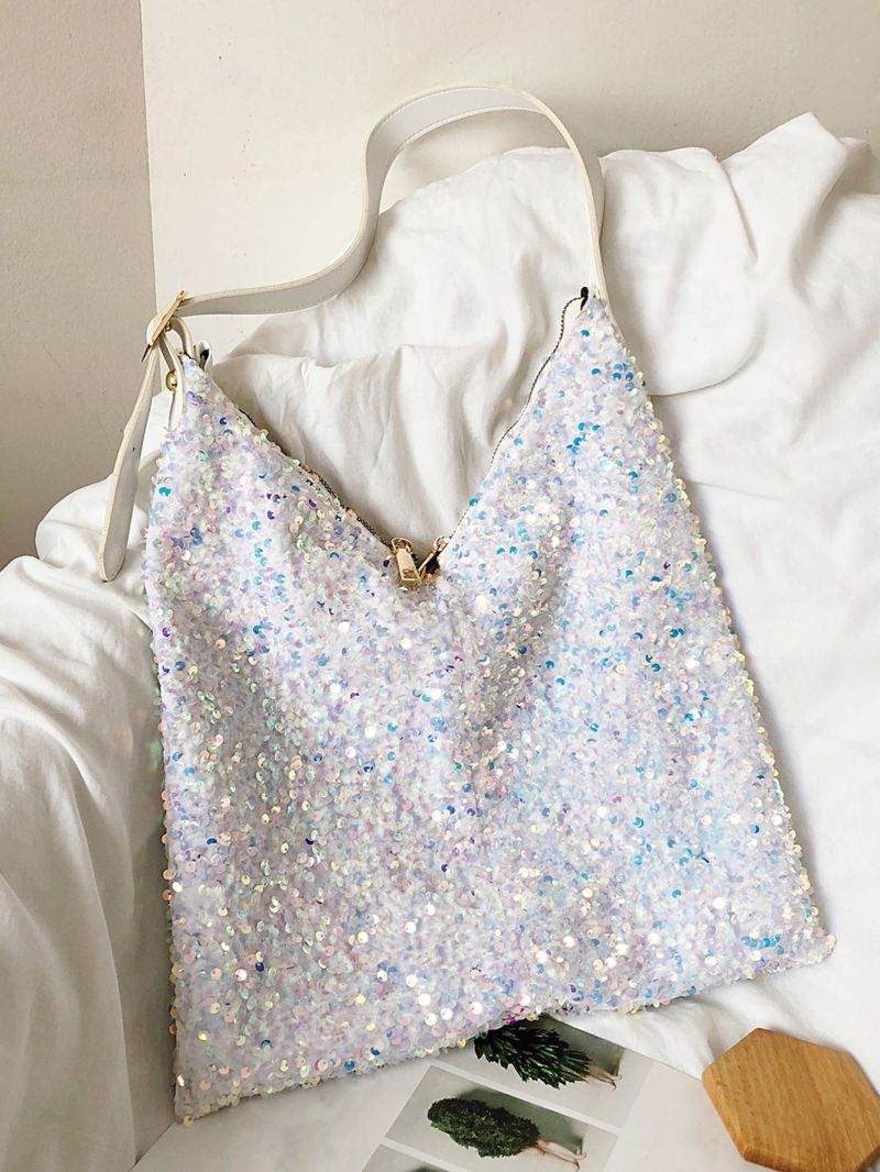 Sequin Decor Hobo Bag