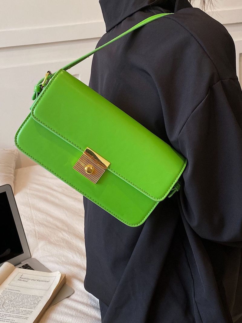 Small Square Bag Green Fashionable Flap For Summer