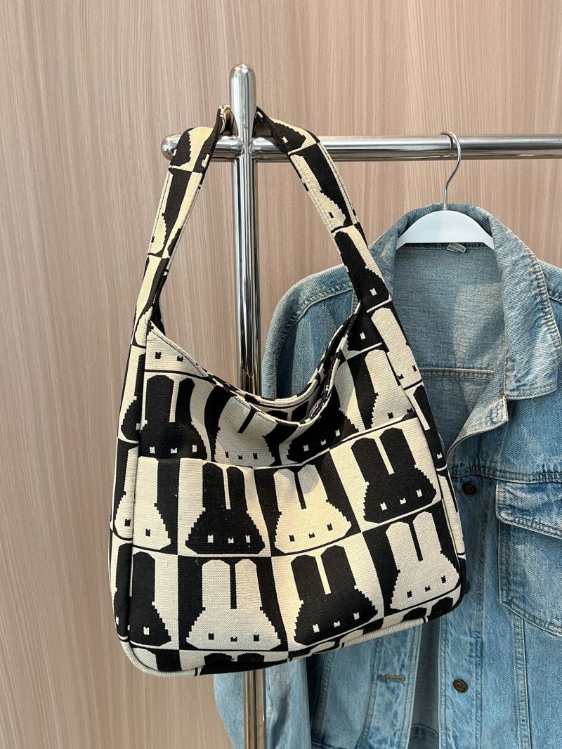 Cartoon Print Shoulder Bag Kawaii Hobo Bag
