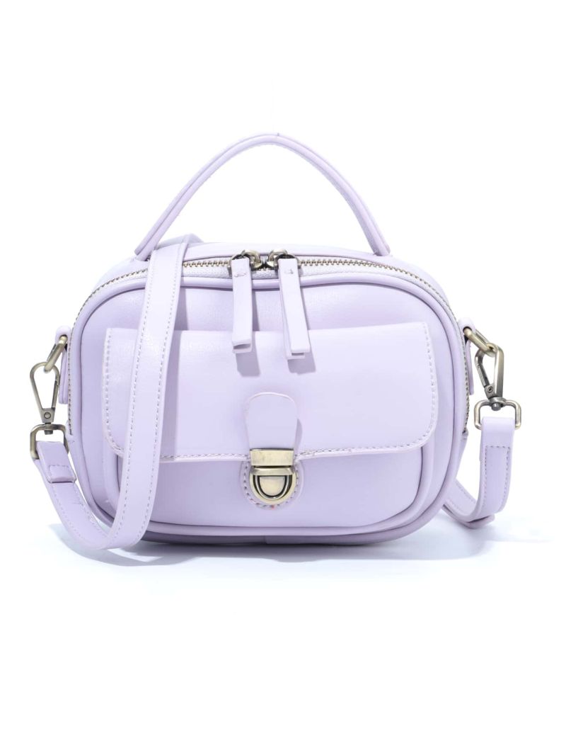 Mini Minimalist Push Lock Satchel Bag