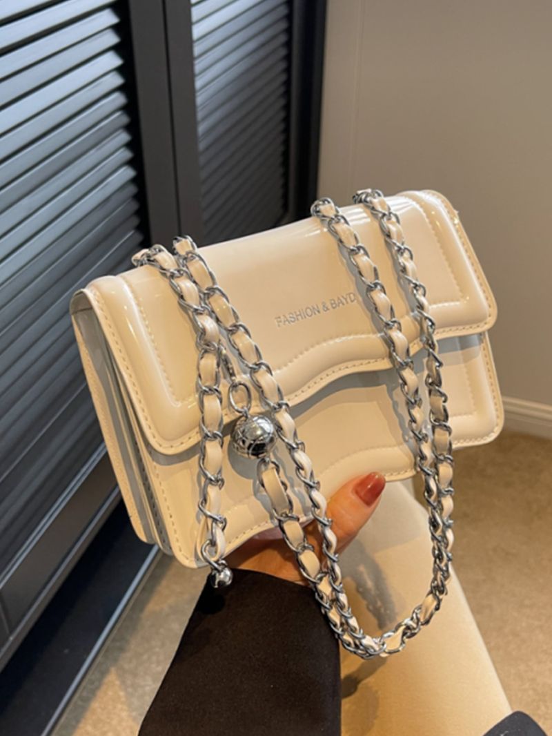 Mini Letter Graphic Flap Chain Novelty Bag