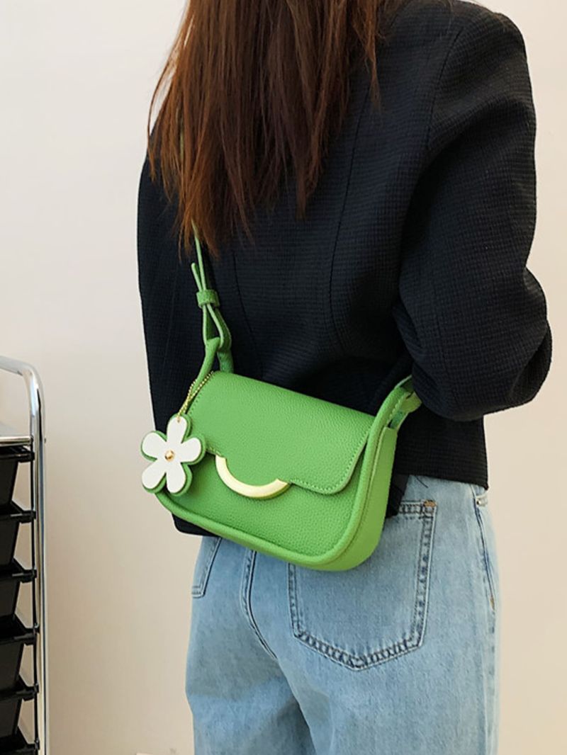 Mini Flower Decor Flap Square Bag