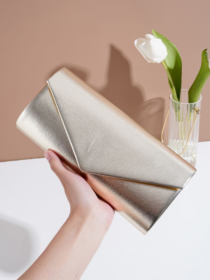 Metallic Flap Square Bag Funky Silver