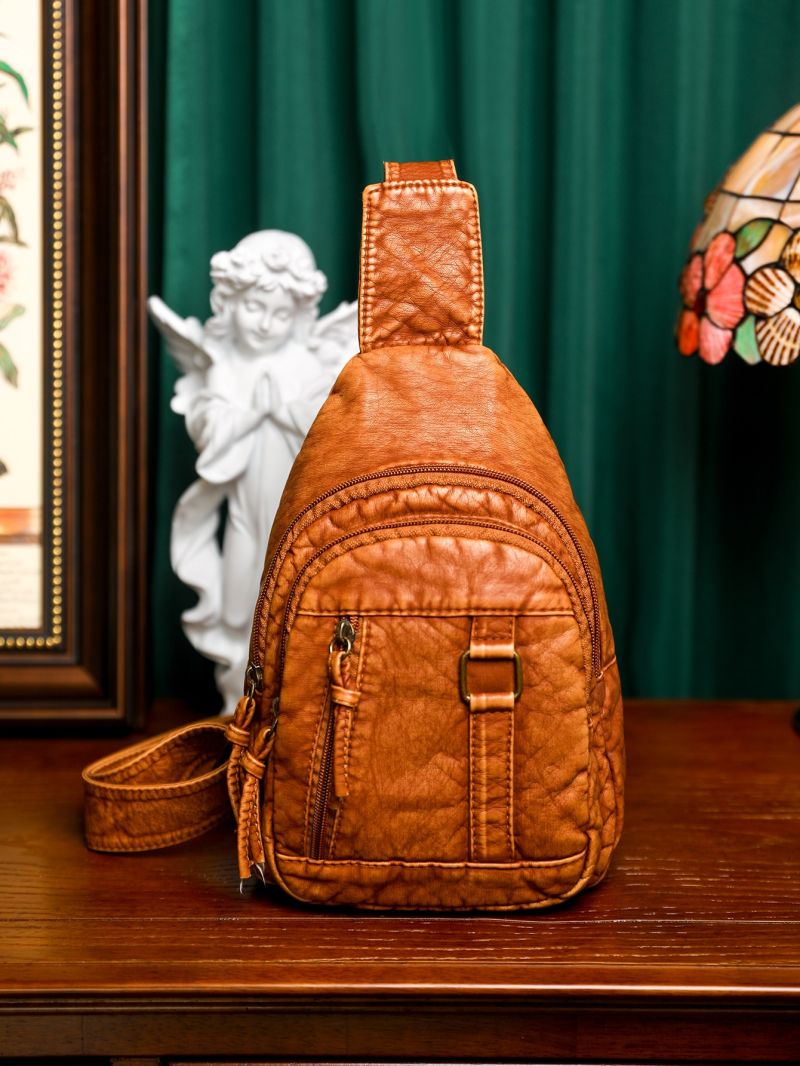 Mini Zipper Fanny Pack Vintage Sling Bag