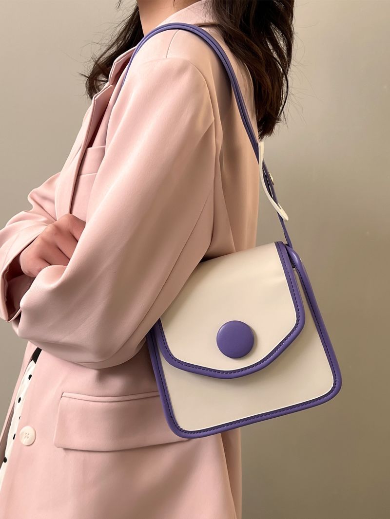 Mini Colorblock Shoulder Bag Flap Square Bag