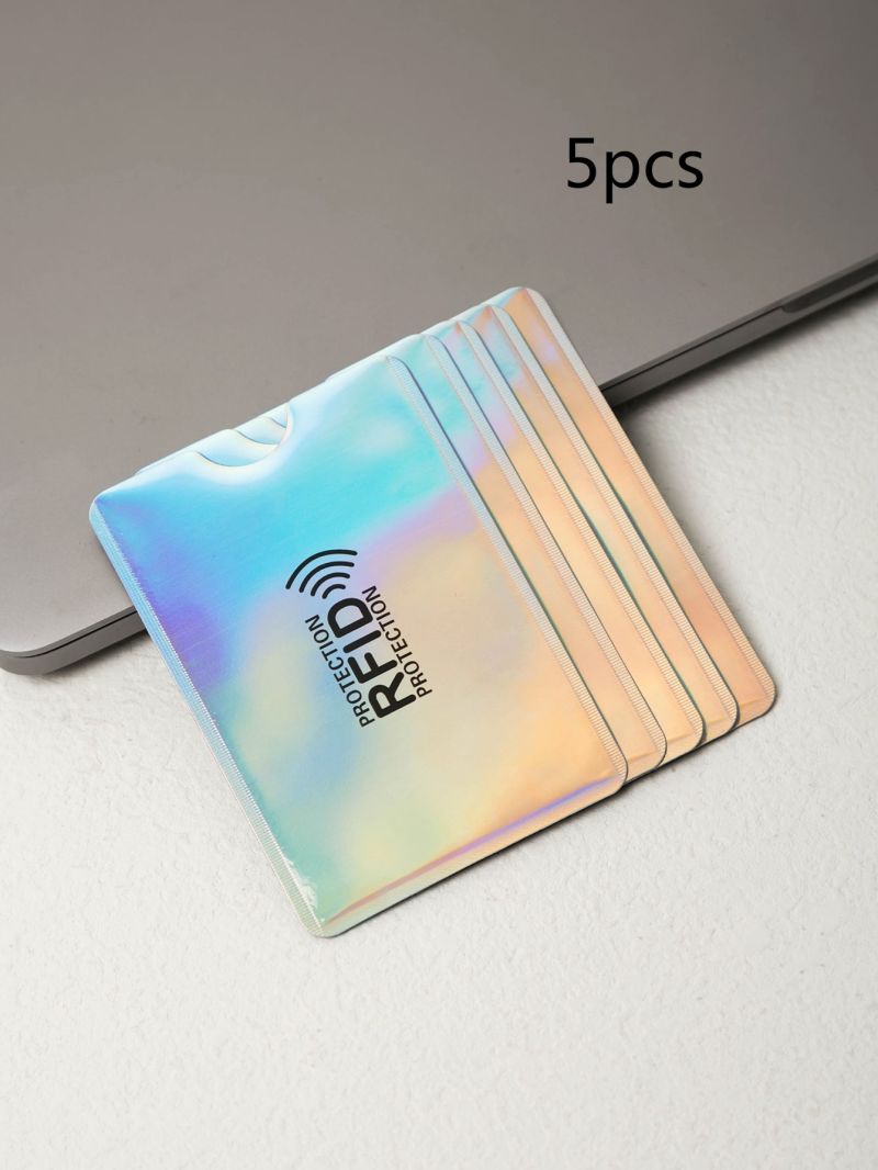 5pcs Aluminium Anti Rfid Card Holder NFC Blocking Reader Lock Id Bank Card Holder Case Protection