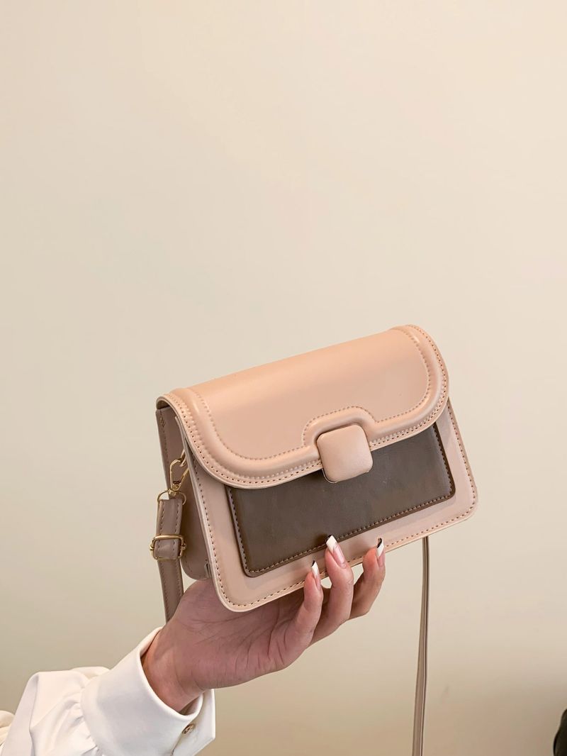 Two Tone Square Bag Mini Flap For Daily