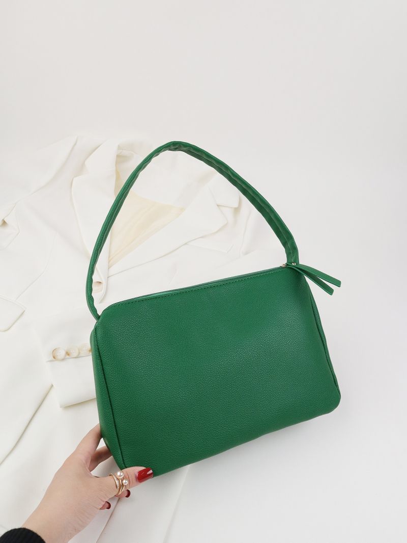 Minimalist Green Square Bag for Women