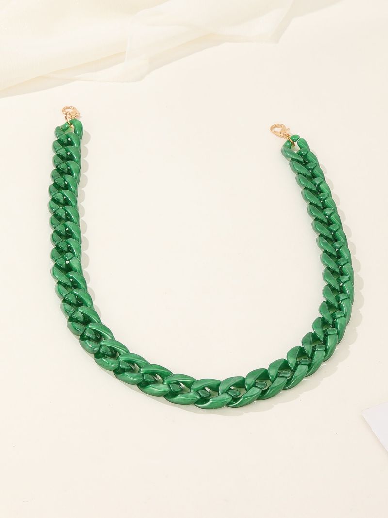 Tortoiseshell Pattern Chain Design Bag Strap