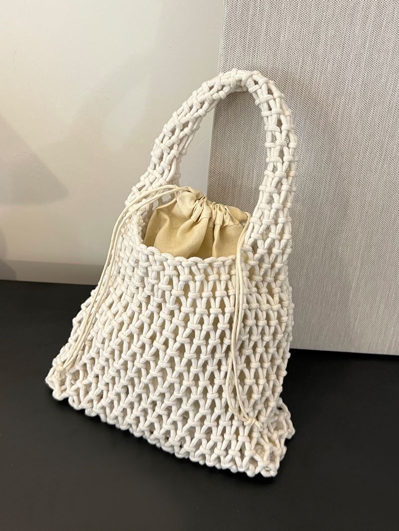 Minimalist Hollow Out Design Crochet Shoulder Bag for Vacation