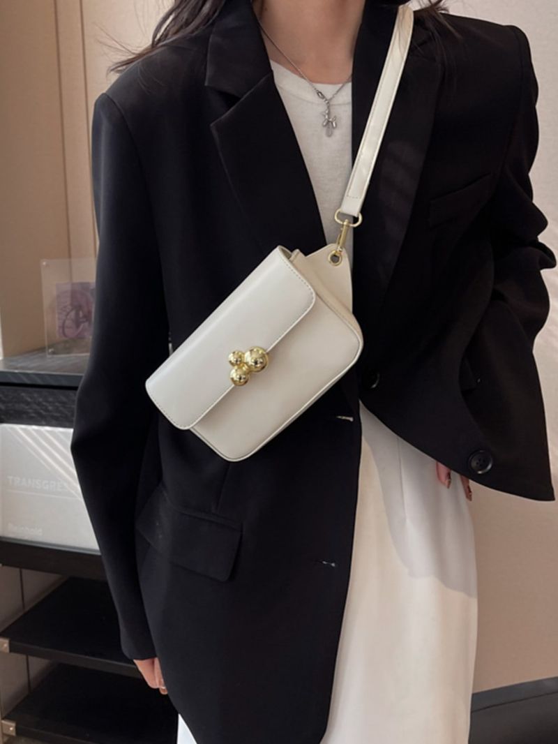 Minimalist Square Bag Metal Decor Mini Flap For Daily Work