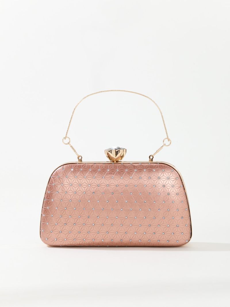 Mini Box Bag Rhinestone Decor Top Handle For Party