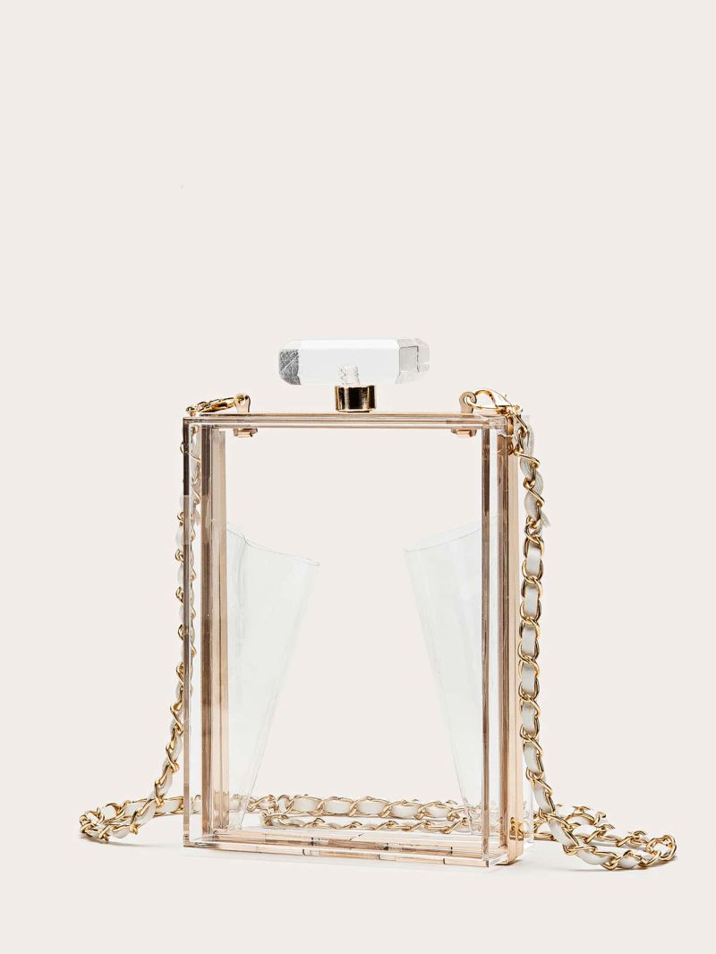 Mini Box Bag Clear Chain For Party