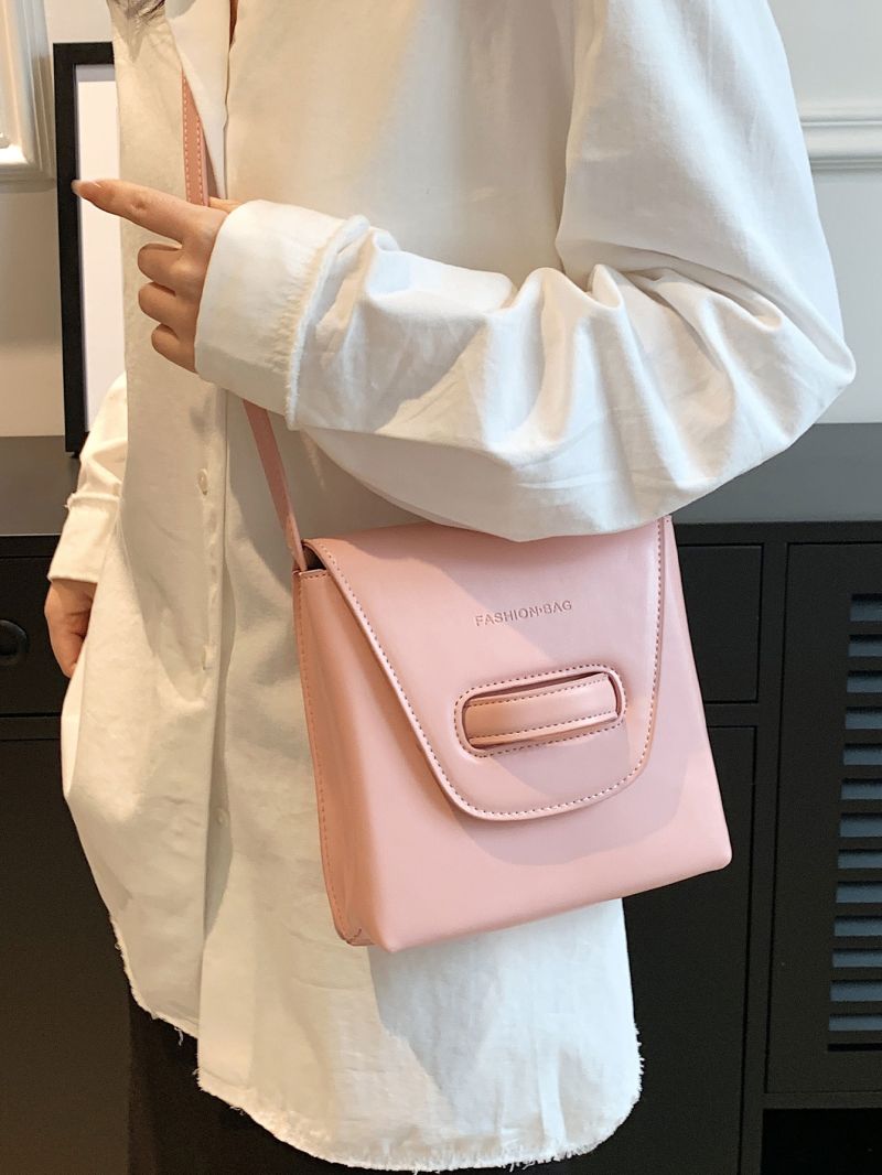 Mini Square Bag Letter Detail PU For Daily Life