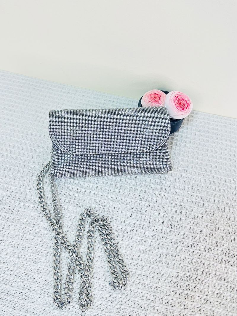 Mini Envelope Bag Rhinestone Leopard Decor Glamorous For Party