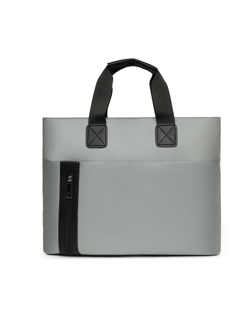 Two Tone Classic Briefcase Double Handle Large Capacity For Business