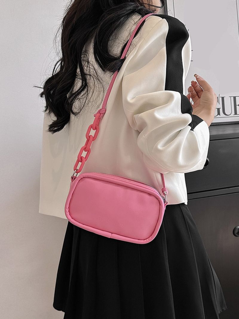 Mini Square Bag Minimalist PU Pink
